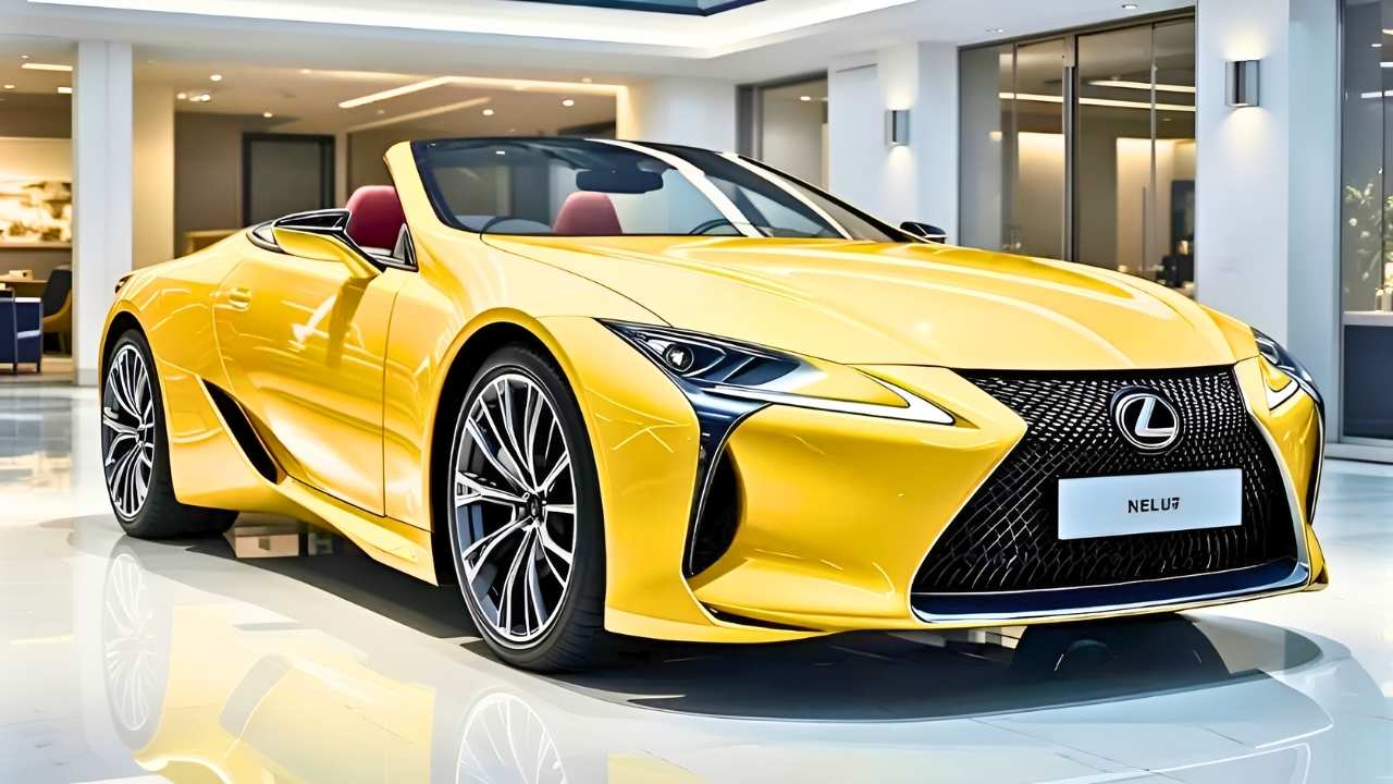 Lexus LC 500 Convertible 2021 Amarillo: Deportivo de Lujo con Interior de Alto Contraste