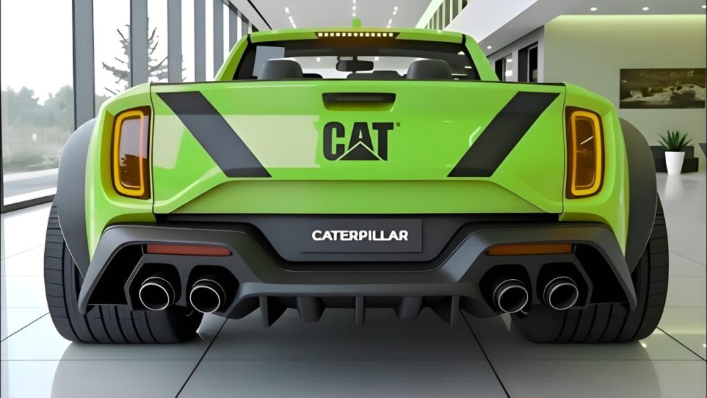 Camioneta Caterpillar CAT 2026 Verde: Diseño Robusto y Estilo Futurista